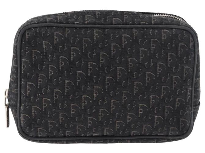 Christian Dior Pouch Trotter Canvas Schwarz Silber Auth bs35809 - Ansicht 13