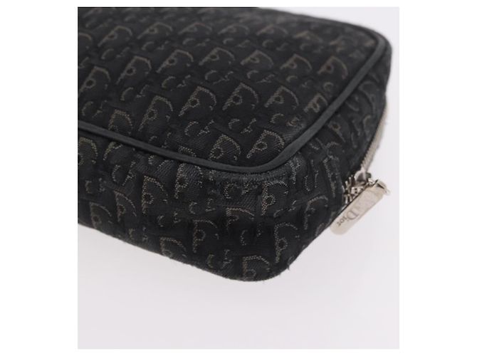 Christian Dior Pouch Trotter Canvas Schwarz Silber Auth bs35809 - Ansicht 14