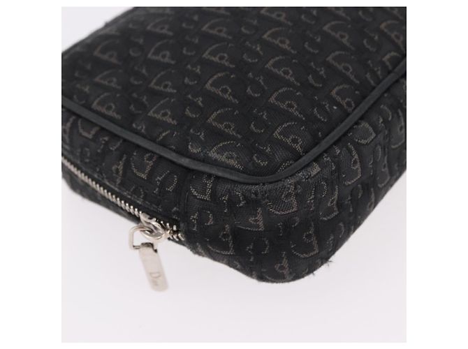 Christian Dior Pouch Trotter Canvas Schwarz Silber Auth bs35809 - Ansicht 15