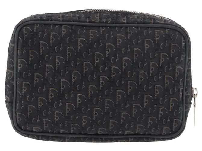 Christian Dior Pouch Trotter Canvas Schwarz Silber Auth bs35809 - Ansicht 2