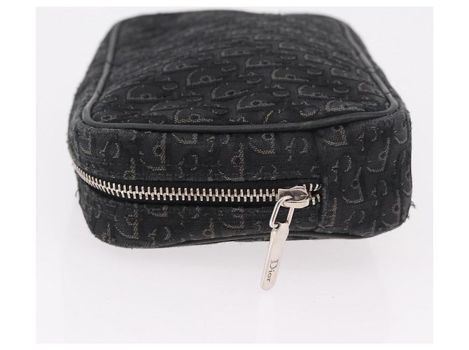 Christian Dior Pouch Trotter Canvas Schwarz Silber Auth bs35809 - Ansicht 4