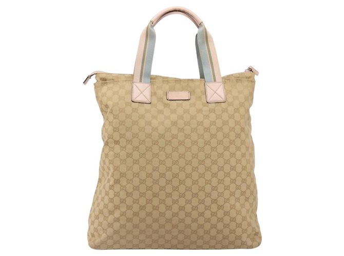 Borsa Tote GUCCI GG Canvas Sherry Line Beige 131233 Auth ka4996A - vista 13