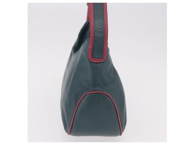 Borsa a Spalla LOEWE in Pelle Verde Argento Auth 187866A - vista 3