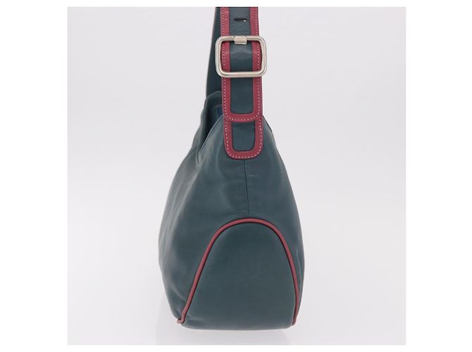 Borsa a Spalla LOEWE in Pelle Verde Argento Auth 187866A - vista 4