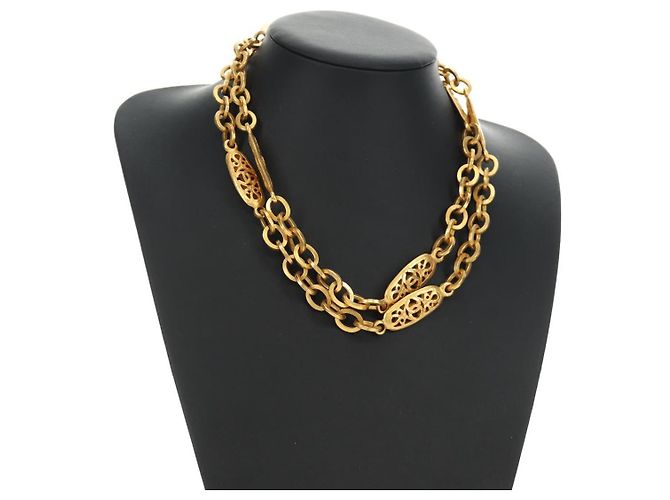 Collana CHANEL metallo dorato CC Auth 189769SM - vista 17