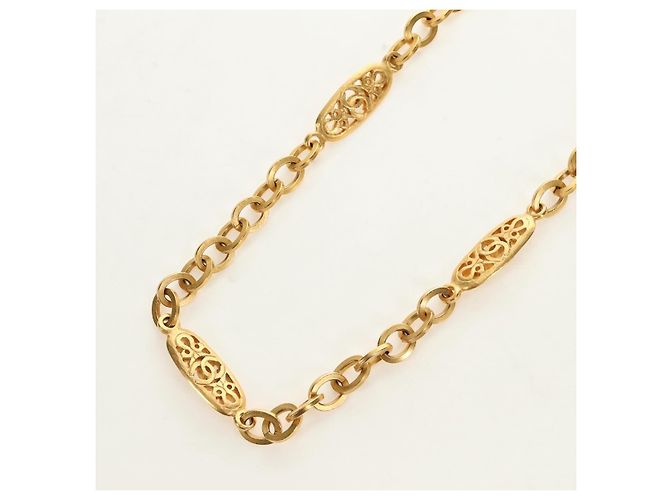 Collana CHANEL metallo dorato CC Auth 189769SM - vista 3