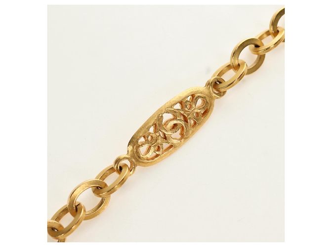 Collana CHANEL metallo dorato CC Auth 189769SM - vista 5