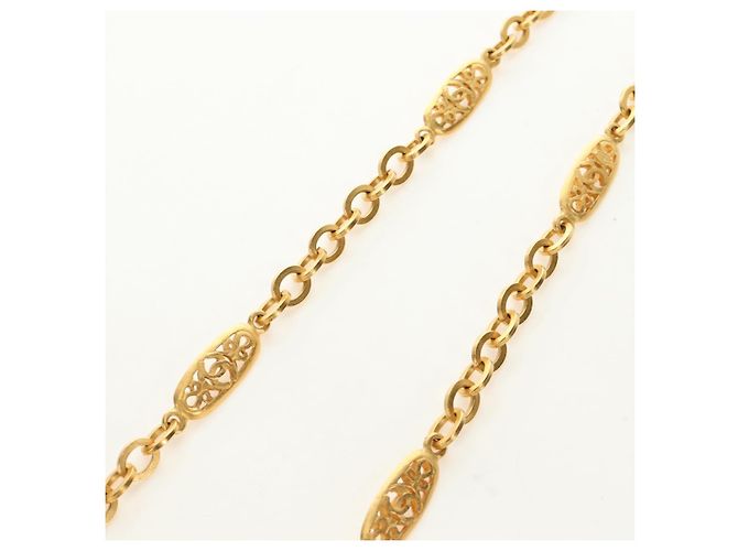 Collana CHANEL metallo dorato CC Auth 189769SM - vista 7