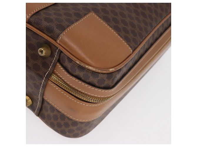 Céline CELINE Attache Case Macadam Canvas Trunk PVC Marrone Oro Auth 182603 D'oro - vista 15