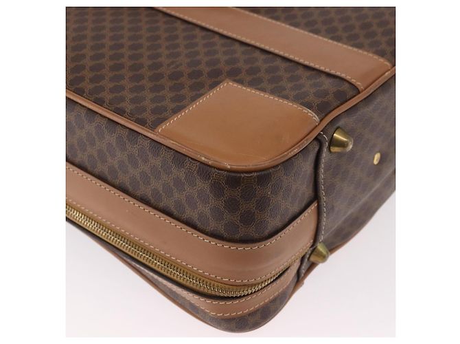 Céline CELINE Attache Case Macadam Canvas Trunk PVC Marrone Oro Auth 182603 D'oro - vista 16