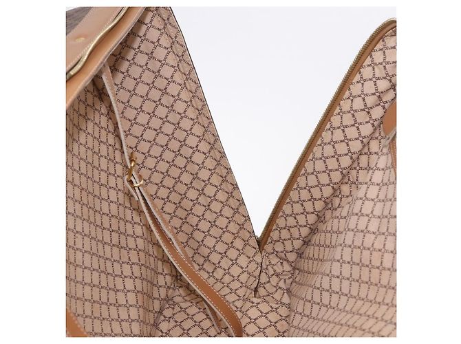 Céline CELINE Attache Case Macadam Canvas Trunk PVC Marrone Oro Auth 182603 D'oro - vista 23