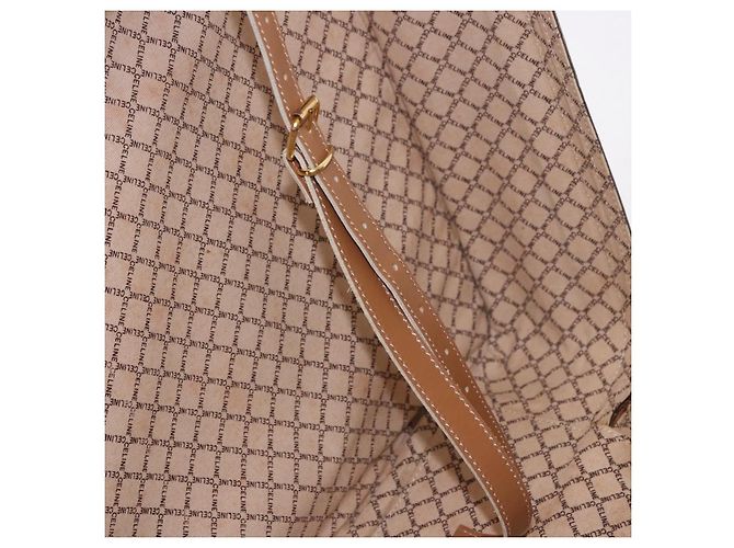 Céline CELINE Attache Case Macadam Canvas Trunk PVC Marrone Oro Auth 182603 D'oro - vista 25
