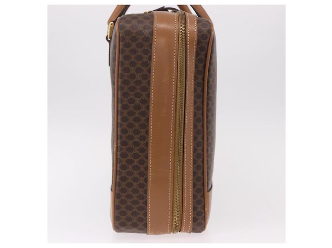 Céline CELINE Attache Case Macadam Canvas Trunk PVC Marrone Oro Auth 182603 D'oro - vista 3