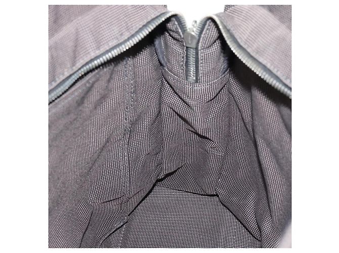 Hermès Borsa HERMES Her LineMM in tela Grigio Argento Auth 189610 Marrone - vista 17