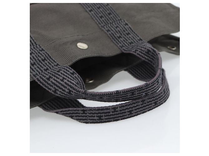 Hermès Borsa HERMES Her LineMM in tela Grigio Argento Auth 189610 Marrone - vista 7