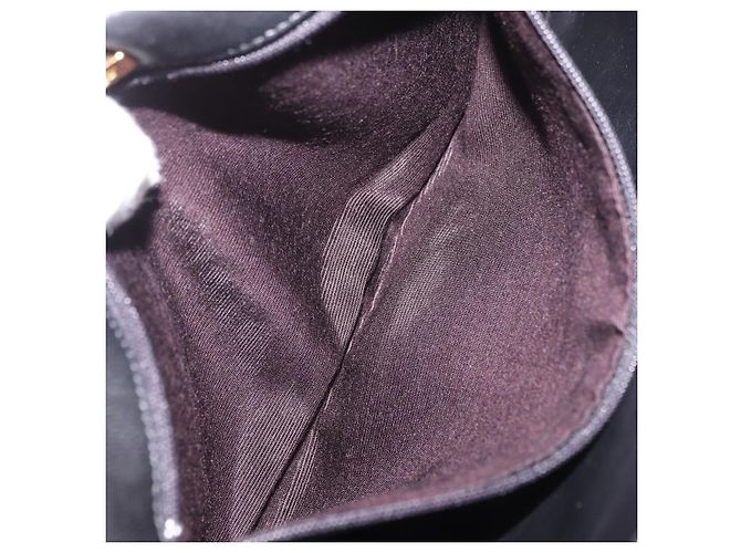 Borsa a Spalla con Catena BALLY in Pelle Nera e Oro Auth BA13679A Nero D'oro - vista 12