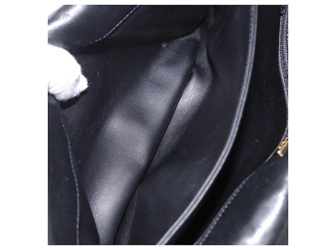Borsa a Spalla con Catena BALLY in Pelle Nera e Oro Auth BA13679A Nero D'oro - vista 21