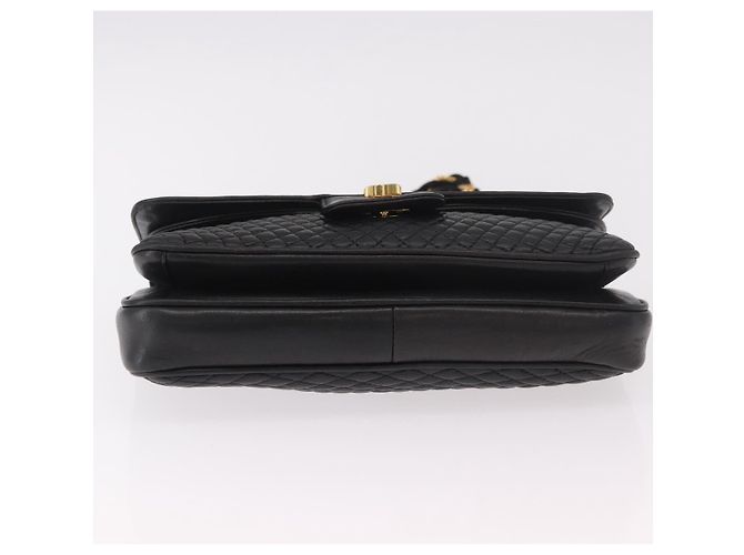 Borsa a Spalla con Catena BALLY in Pelle Nera e Oro Auth BA13679A Nero D'oro - vista 5