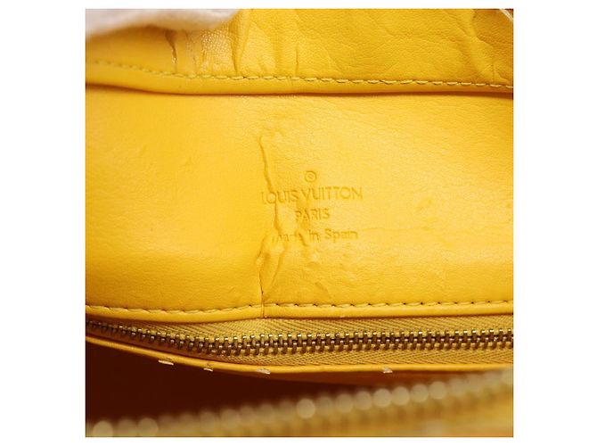 LOUIS VUITTON Borsa Monogram Vernis Houston Jaune M91121 LV Auth ep14944 Giallo - vista 10