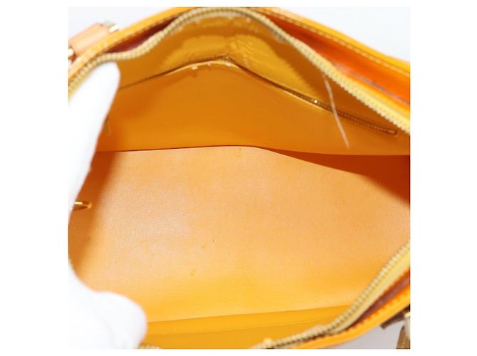 LOUIS VUITTON Borsa Monogram Vernis Houston Jaune M91121 LV Auth ep14944 Giallo - vista 11