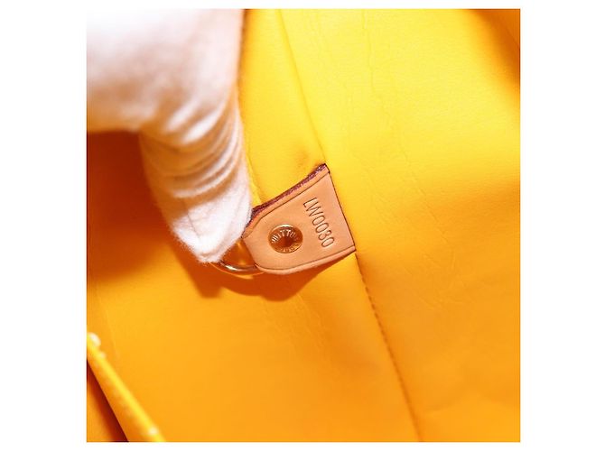 LOUIS VUITTON Borsa Monogram Vernis Houston Jaune M91121 LV Auth ep14944 Giallo - vista 12