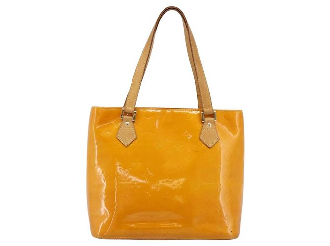 LOUIS VUITTON Borsa Monogram Vernis Houston Jaune M91121 LV Auth ep14944 Giallo - vista 13