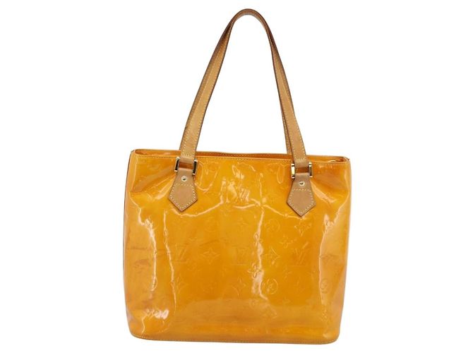 LOUIS VUITTON Borsa Monogram Vernis Houston Jaune M91121 LV Auth ep14944 Giallo - vista 2