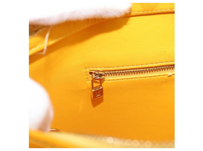 LOUIS VUITTON Borsa Monogram Vernis Houston Jaune M91121 LV Auth ep14944 Giallo - vista 22