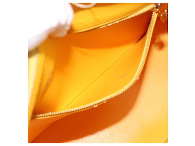LOUIS VUITTON Borsa Monogram Vernis Houston Jaune M91121 LV Auth ep14944 Giallo - vista 23