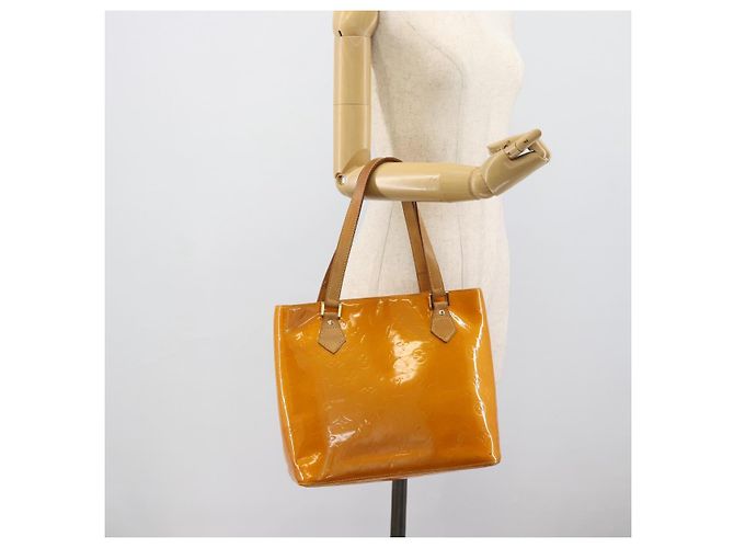 LOUIS VUITTON Borsa Monogram Vernis Houston Jaune M91121 LV Auth ep14944 Giallo - vista 25