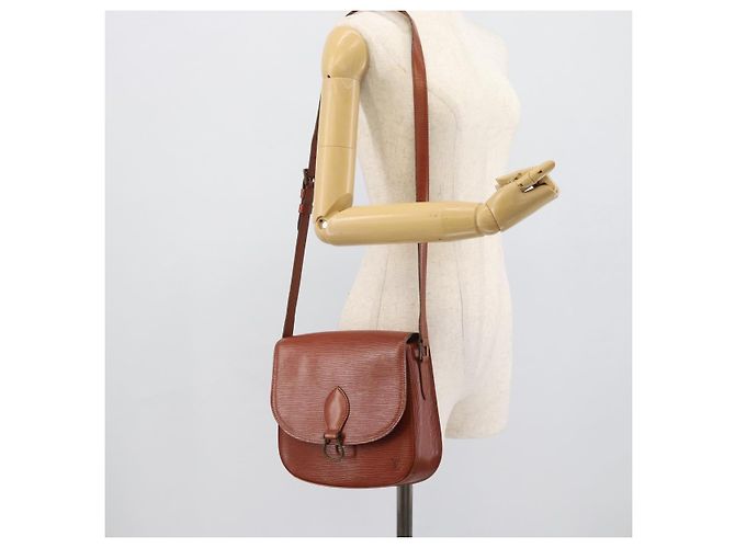 Borsa a Spalla LOUIS VUITTON Epi Saint Cloud GM Marrone M52193 LV Auth ep15008 - vista 28