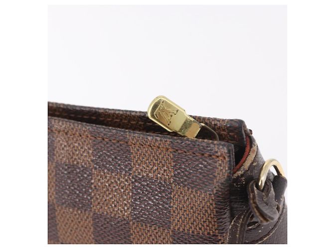 LOUIS VUITTON Damier Ebene Trousse Make Up Pouch N51982 LV Auth 189142 - vista 10