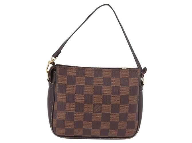 LOUIS VUITTON Damier Ebene Trousse Make Up Pouch N51982 LV Auth 189142 - vista 2