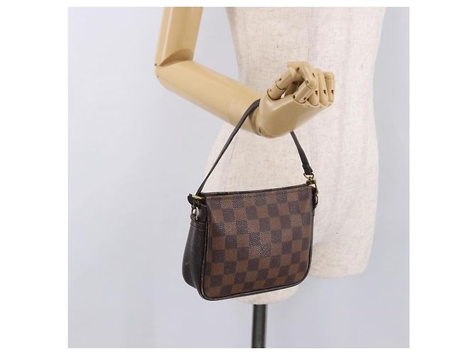 LOUIS VUITTON Damier Ebene Trousse Make Up Pouch N51982 LV Auth 189142 - vista 20