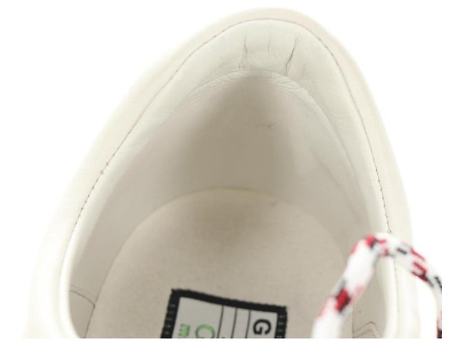 GUCCI Run Sneaker aus Leder Weiß Auth 190306M - Ansicht 19