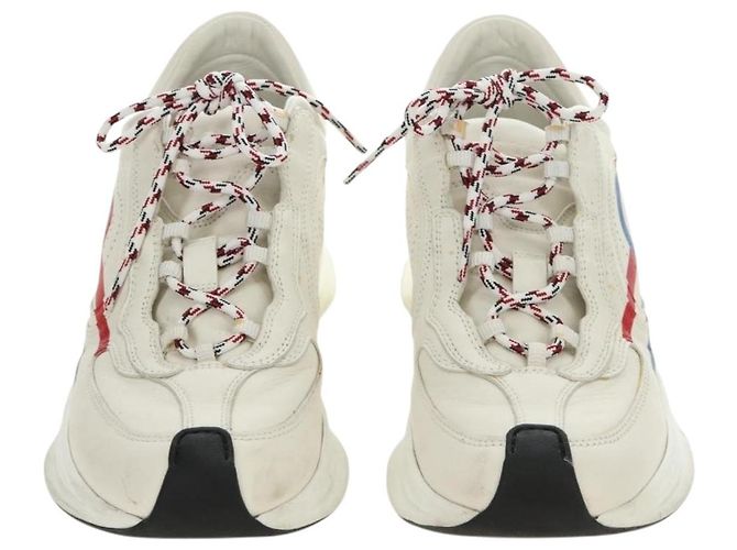 GUCCI Run Sneaker aus Leder Weiß Auth 190306M - Ansicht 2