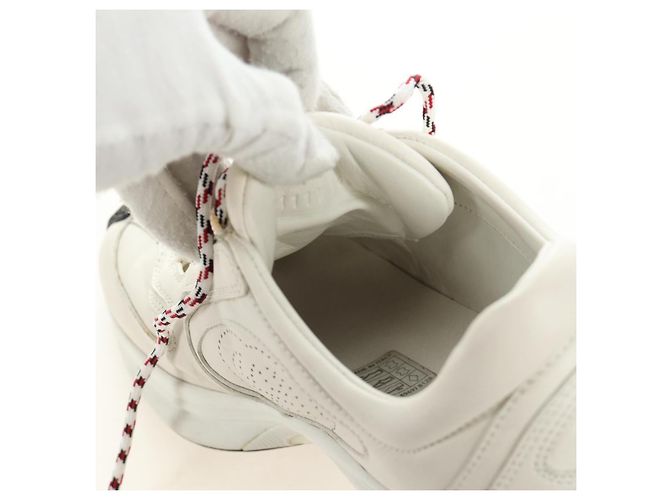 GUCCI Run Sneaker aus Leder Weiß Auth 190306M - Ansicht 21
