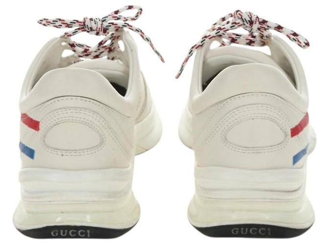 GUCCI Run Sneaker aus Leder Weiß Auth 190306M - Ansicht 3