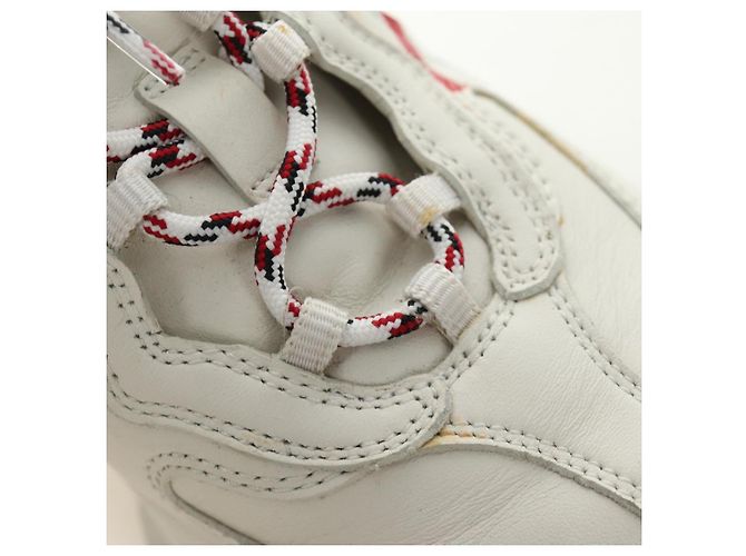GUCCI Run Sneaker aus Leder Weiß Auth 190306M - Ansicht 7