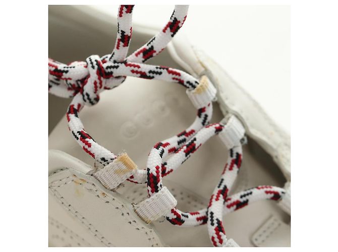 GUCCI Run Sneaker aus Leder Weiß Auth 190306M - Ansicht 8