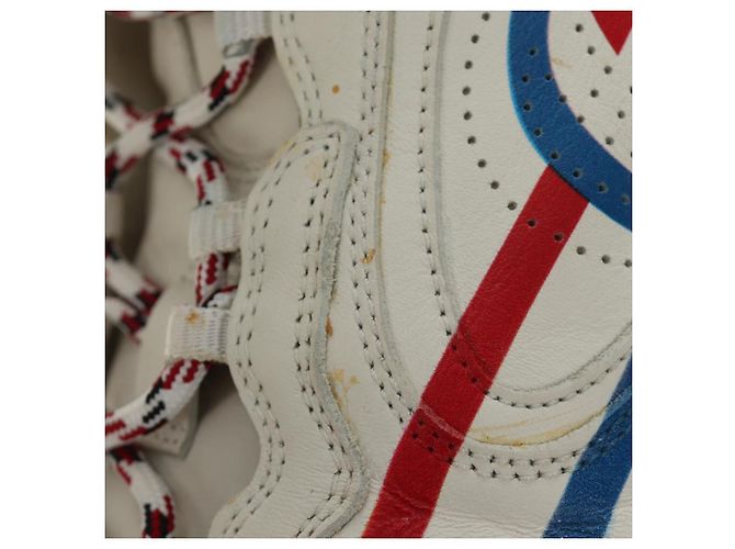 GUCCI Run Sneaker aus Leder Weiß Auth 190306M - Ansicht 9