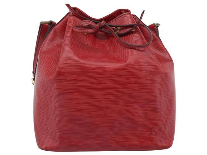 Borsa a Spalla LOUIS VUITTON Epi Petit Noe Rosso M44107 LV Auth ka5050A - vista 13