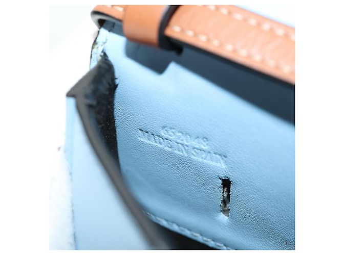 LOEWE Studio Ghibli My Neighbor Totoro Heel Pouch Pelle Blu Autentico 167429SM - vista 11