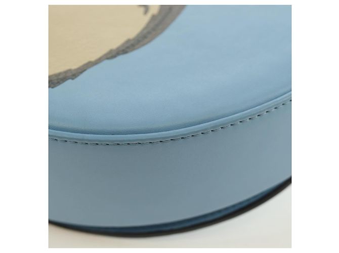 LOEWE Studio Ghibli My Neighbor Totoro Heel Pouch Pelle Blu Autentico 167429SM - vista 17