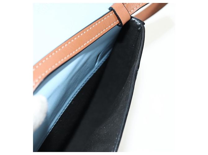 LOEWE Studio Ghibli My Neighbor Totoro Heel Pouch Pelle Blu Autentico 167429SM - vista 28