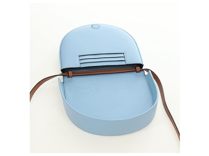 LOEWE Studio Ghibli My Neighbor Totoro Heel Pouch Pelle Blu Autentico 167429SM - vista 9