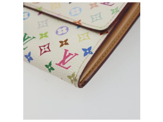LOUIS VUITTON Portafoglio Sarah Multicolor Bianco M93532 LV Auth 189570 - vista 14