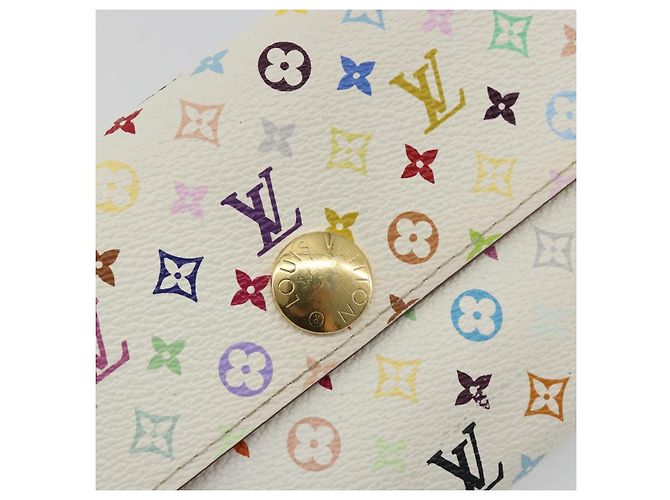 LOUIS VUITTON Portafoglio Sarah Multicolor Bianco M93532 LV Auth 189570 - vista 18