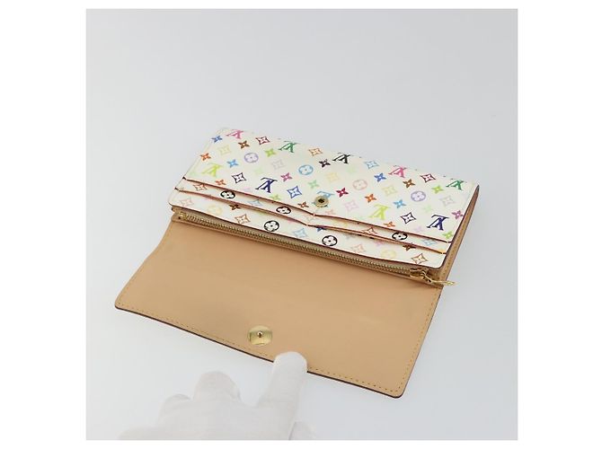 LOUIS VUITTON Portafoglio Sarah Multicolor Bianco M93532 LV Auth 189570 - vista 19