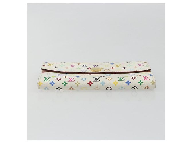 LOUIS VUITTON Portafoglio Sarah Multicolor Bianco M93532 LV Auth 189570 - vista 6